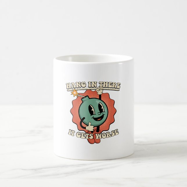 Ding in it's wird schlimmer Funny Cartoon Bomb Kaffeetasse (Mittel)