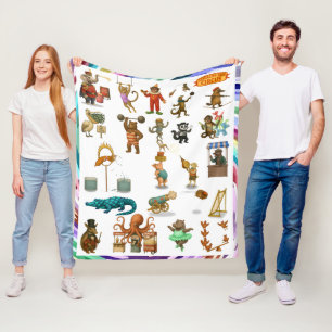 Dingaling Bros Zirkusauftritte Fleecedecke