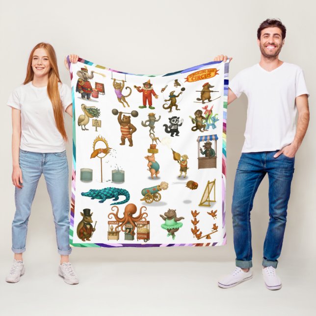 Dingaling Bros Zirkusauftritte Fleecedecke (Beispiel)