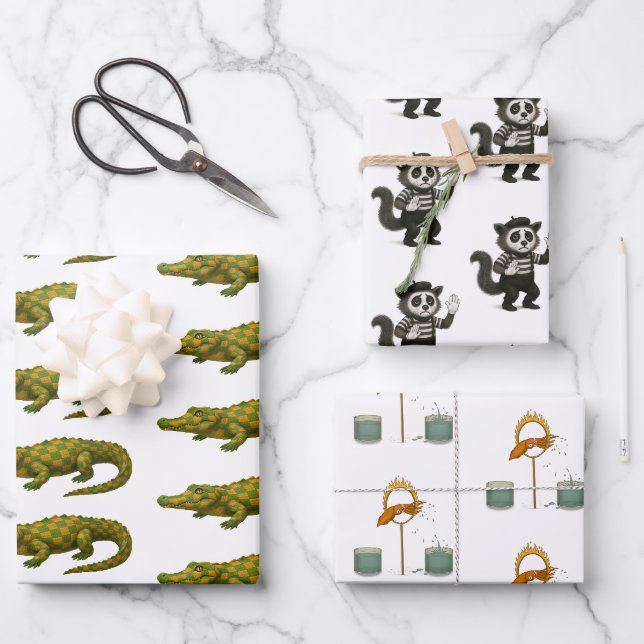 Dingaling Bros Zirkusauftritte Geschenkpapier Set (Vorderseite)