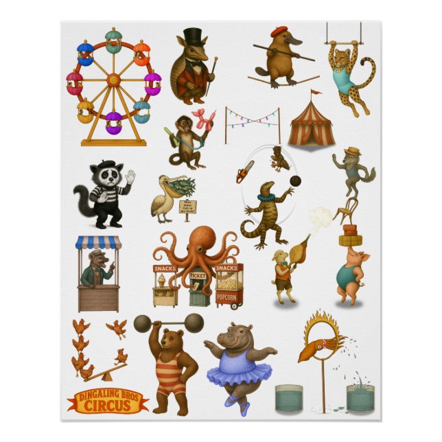 Dingaling Bros Zirkusauftritte Poster (Vorderseite)