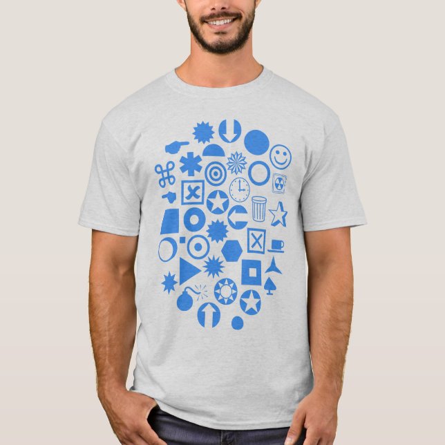 Dingbat Abstrakt - Baby Blue T-Shirt (Vorderseite)