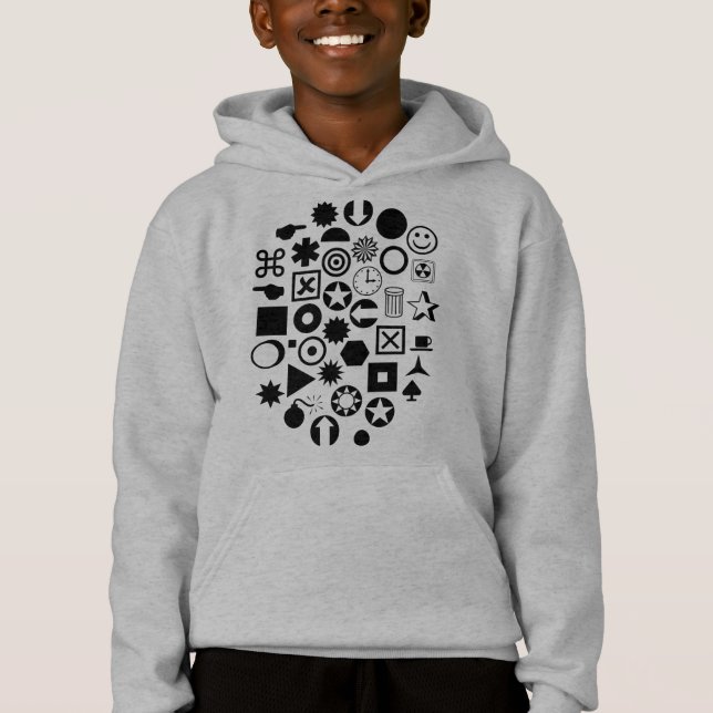 Dingbat Abstrakt Hoodie (Vorderseite)