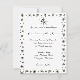 Dingbat Stars Hochzeitseinladung Einladung
