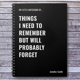 Dinge, an die ich mich erinnern muss notizblock