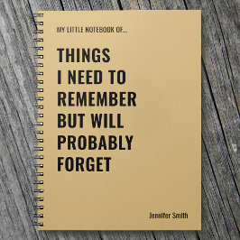 Dinge, an die ich mich erinnern muss notizblock