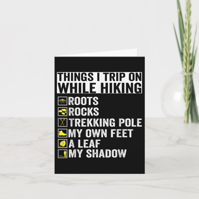 Dinge, auf denen ich beim Wandern Roots Rocks Trek Karte (Vorderseite)