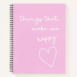 Dinge, die glückliche Dankbarkeit Journal Notizbuch