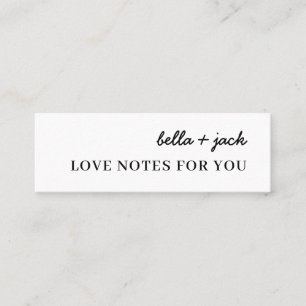 Dinge, die ich an dir liebe - romantisches Design Mini Visitenkarte
