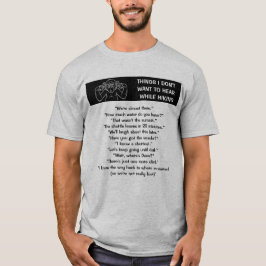 Dinge, die ich beim Wandern nicht hören möchte lus T-Shirt