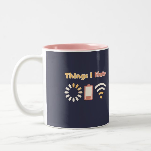 Dinge, die ich hasse Computercoding Zweifarbige Tasse (Links)