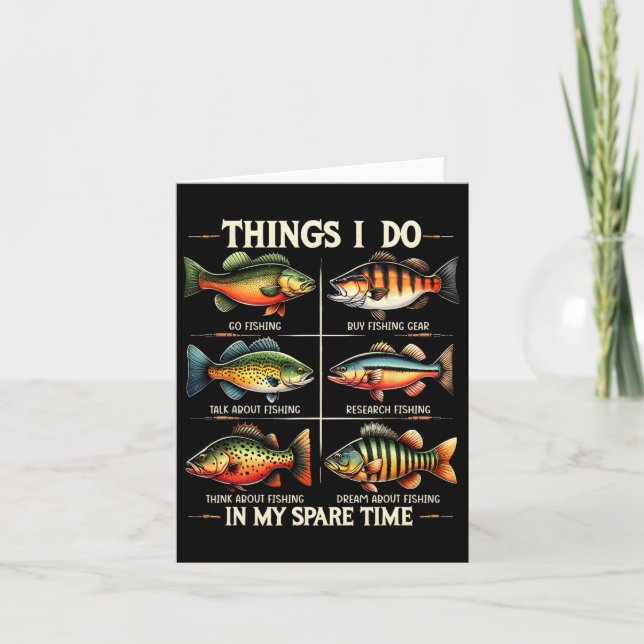 Dinge, die ich in meiner Freizeit beim Fischen von Karte (Vorderseite)