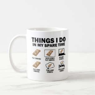Dinge, die ich in meiner Freizeit Cornhole lustig Kaffeetasse