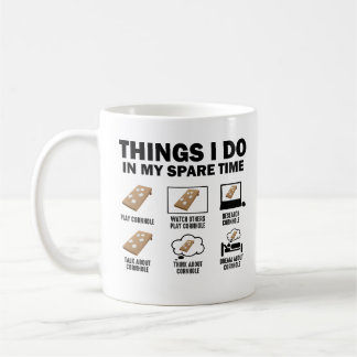 Dinge, die ich in meiner Freizeit Cornhole lustig Kaffeetasse