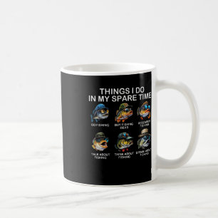 Dinge, die ich in meiner Freizeit Funny Fishing 2 Kaffeetasse