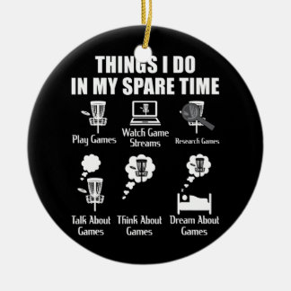 Dinge, die ich in meiner Freizeit Golf Golf tun  Keramik Ornament