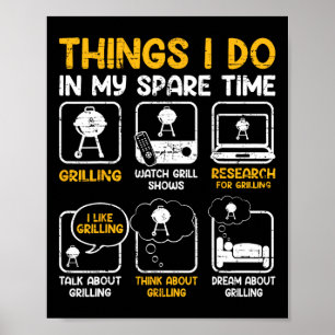 Dinge, die ich in meiner Freizeit mache - Bbq Poster