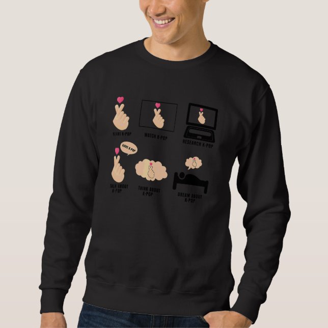 Dinge, die ich in meiner Freizeit mache Cool Kpop  Sweatshirt (Vorderseite)