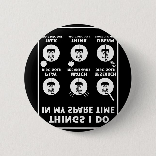 Dinge, die ich in meiner Freizeit mache Disc Golf  Button (Vorderseite)