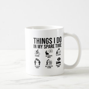 Dinge, die ich in meiner Freizeit mache Fahrradfah Kaffeetasse