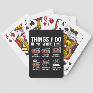 Dinge, die ich in meiner Freizeit mache Feuerwehra Spielkarten