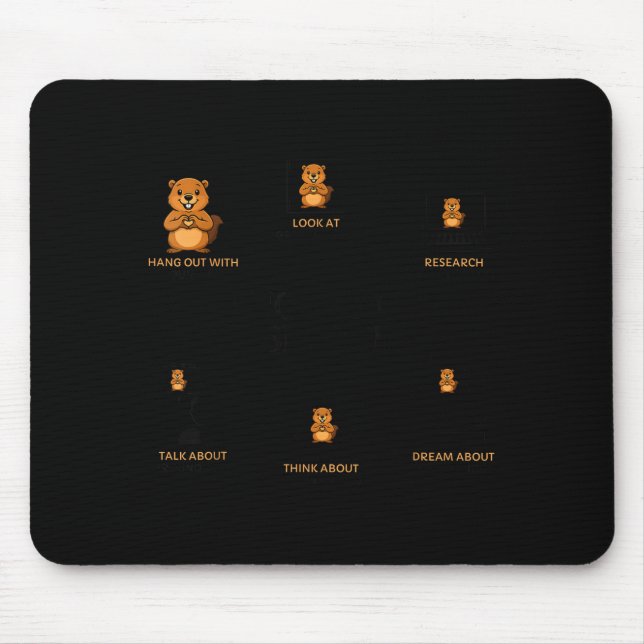 Dinge, die ich in meiner Freizeit mache Humor Lust Mousepad (Vorne)