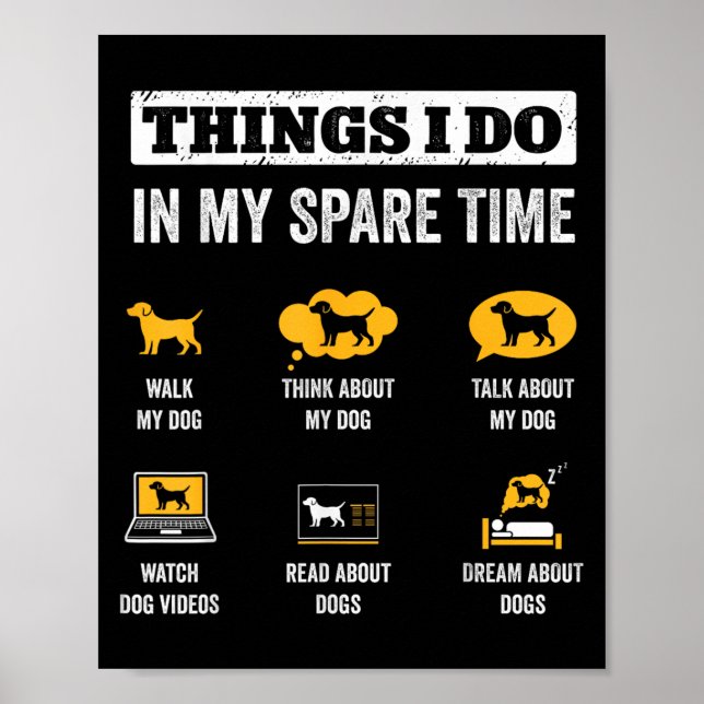 Dinge, die ich in meiner Freizeit mache, Hunde-Vat Poster (Vorne)
