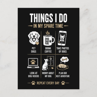 Dinge, die ich in meiner Freizeit mache, Hundepapa Postkarte