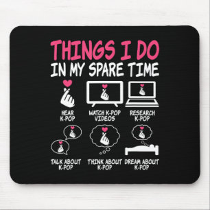 Dinge, die ich in meiner Freizeit mache Kpop Music Mousepad
