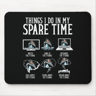 Dinge, die ich in meiner Freizeit mache Lustig Tit Mousepad