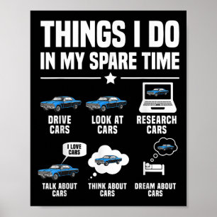 Dinge, die ich in meiner Freizeit mache Lustiger A Poster