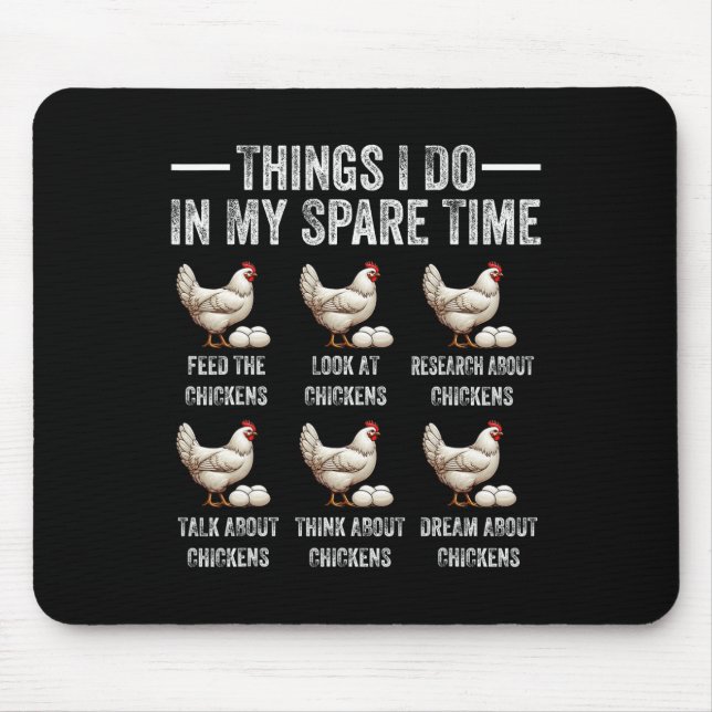 Dinge, die ich in meiner Freizeit mache Lustiger B Mousepad (Vorne)