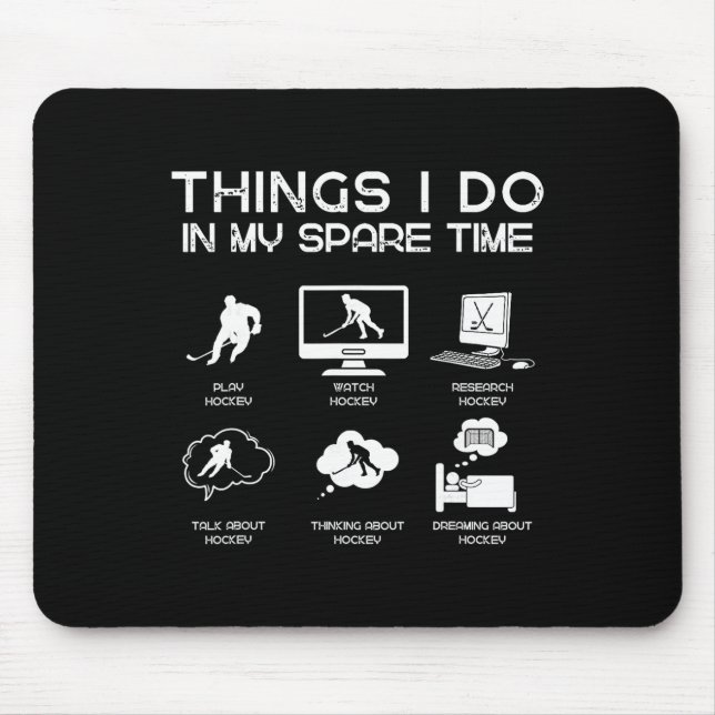 Dinge, die ich in meiner Freizeit mache Lustiger H Mousepad (Vorne)