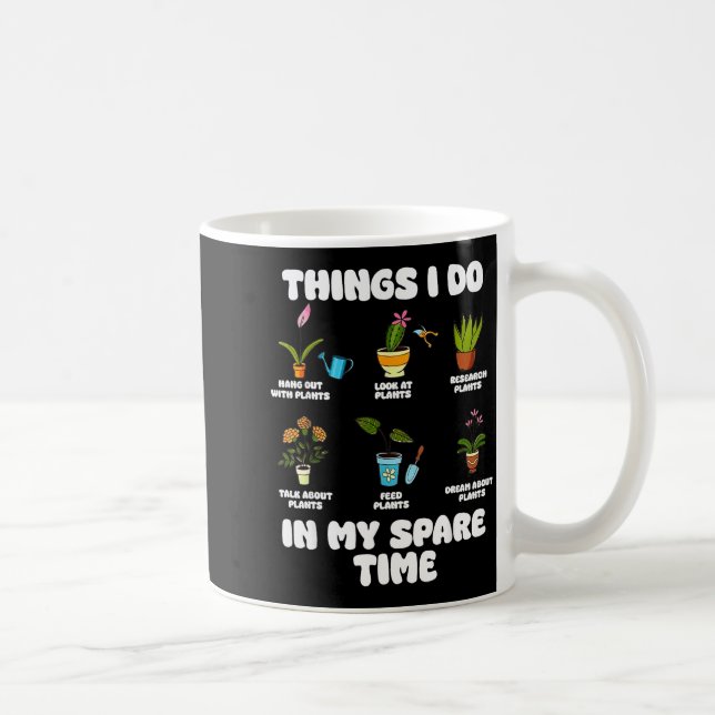 Dinge, die ich in meiner Freizeit mache, lustiger  Kaffeetasse (Rechts)