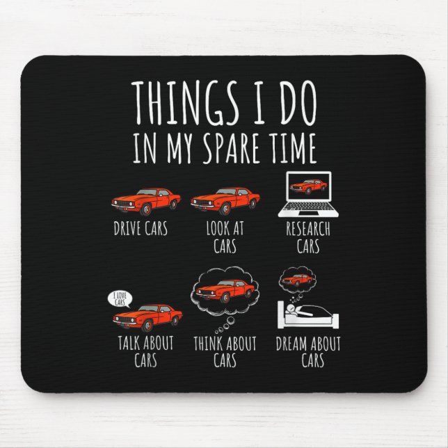 Dinge, die ich in meiner Freizeit mache, lustiger  Mousepad (Vorne)