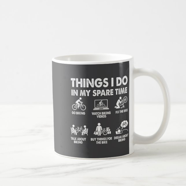Dinge, die ich in meiner Freizeit mache, lustiges  Kaffeetasse (Rechts)