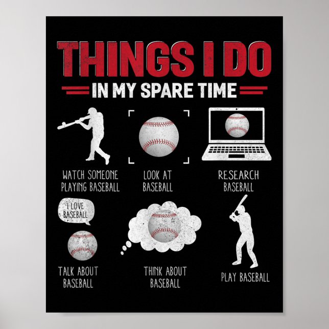 Dinge, die ich in meiner Freizeit mache, lustiges  Poster (Vorne)