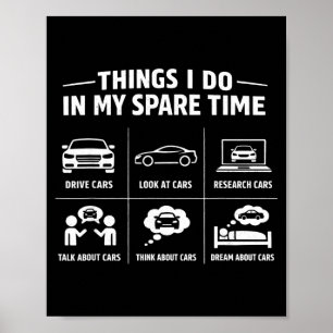 Dinge, die ich in meiner Freizeit mache Mechaniker Poster