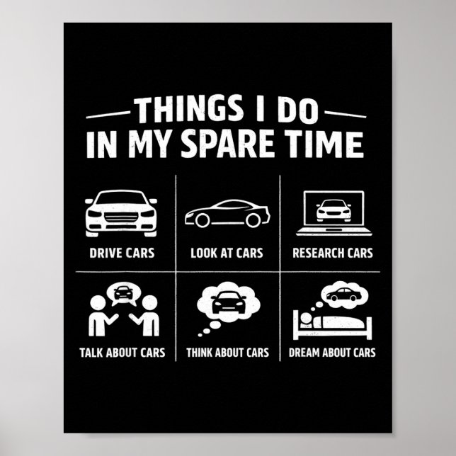Dinge, die ich in meiner Freizeit mache Mechaniker Poster (Vorne)