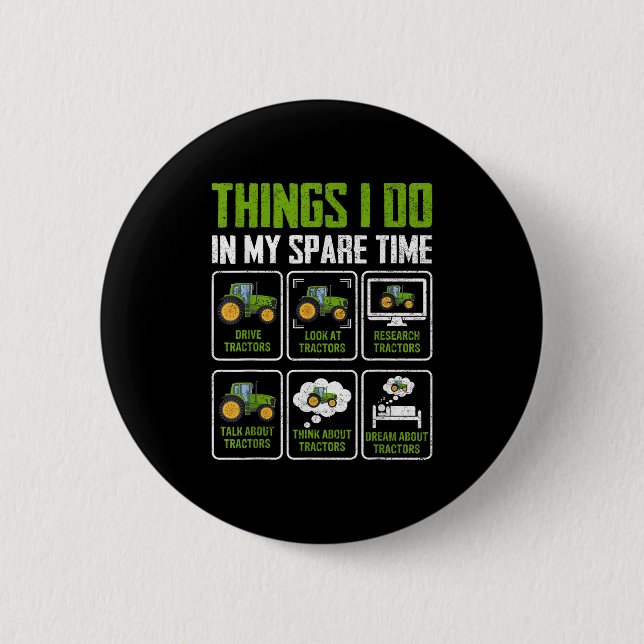 Dinge, die ich in meiner Freizeit mache, Traktorli Button (Vorderseite)