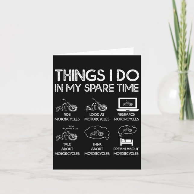 Dinge, die ich in meiner Freizeit Motorrad-Fahrer. Karte (Vorderseite)