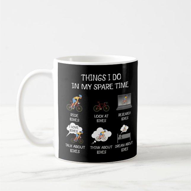 Dinge, die ich in meiner Freizeit Road Bike Cyclin Kaffeetasse (Links)
