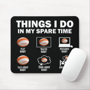 Dinge, die ich in meiner Freizeit Rugby mache Mousepad