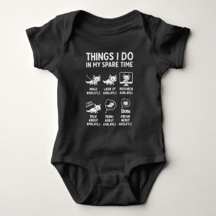 Dinge, die ich in meiner Freizeit tue Axolotl-Hobb Baby Strampler