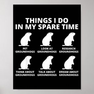 Dinge, die ich in meiner Freizeit tue Erdhörnchen Poster