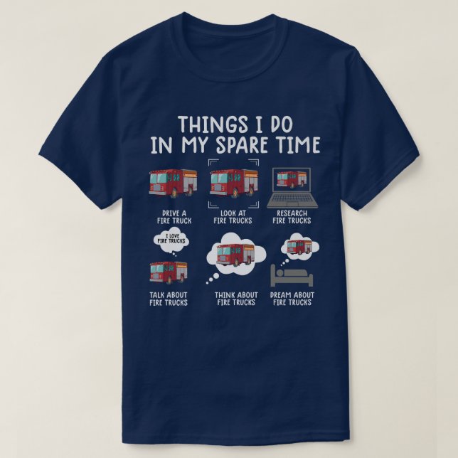 Dinge, die ich in meiner Freizeit tue Funny Fire L T-Shirt (Design vorne)