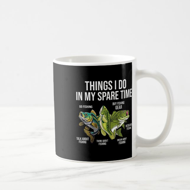 Dinge, die ich in meiner Freizeit tue, Funny Fishi Kaffeetasse (Rechts)