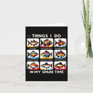 Dinge, die ich in meiner Freizeit tue, Funny Fishi Karte