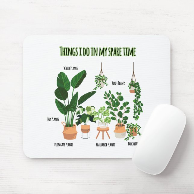 Dinge, die ich in meiner Freizeit tue - Gärtner, G Mousepad (Mit Mouse)