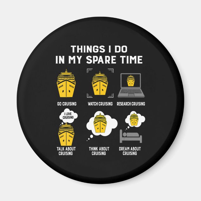 Dinge, die ich in meiner Freizeit tue, gehen Sie s Magnet (Vorne)